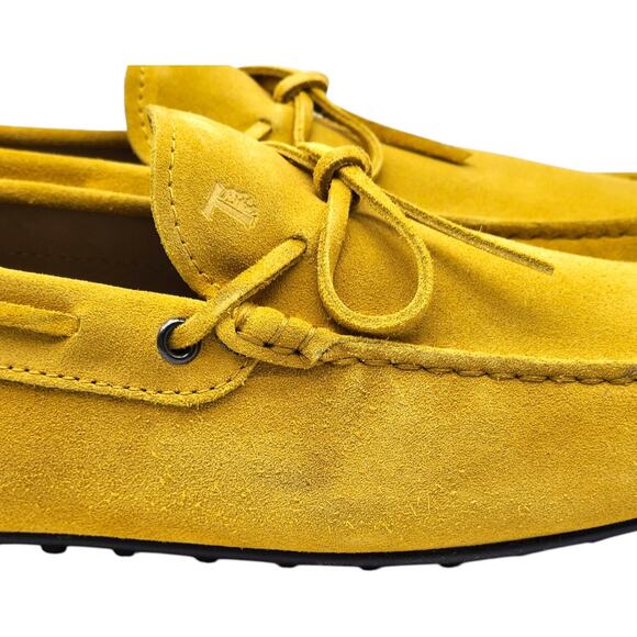 Tod's City Gommino Driving Men's Suede Loafers Yellow UK 11 US 12.5 - NWB $695 - Picture 9 of 11